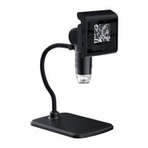Lifcausal Microscope numérique hd 1080P avec écran lcd couleur pivotant 2,4', zoom continu 1x1000x, 8 éclairages led réglables, stockage par carte tf