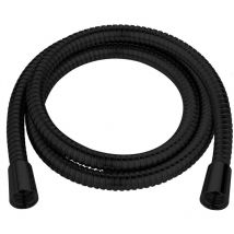 Keyplumb - 125cm Shower Hose Matt Black wras Approved Universal Replacement