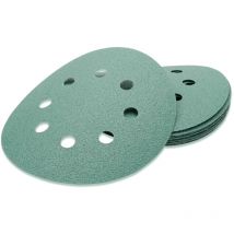10pcs 600Grits 125mm 8 Trous Disque de Ponçage, Disque Abrasif, Papier Sablé, Papier de Verre pour Grain de Ponceuse Circulaire