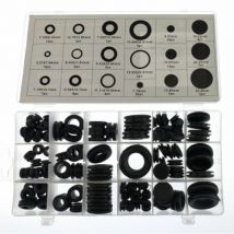 125pcs Surtido de Pasacables - Pasamuros 12 medidas - y tapones ciegos 6 medidas