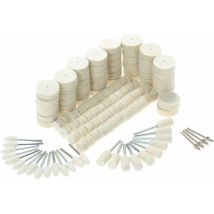 129 pcs Abrasif Polissage Roue Outils De Polissage Laine Feutre Métal Surface Polissage Accessoires pour Dremel Rotary Outil