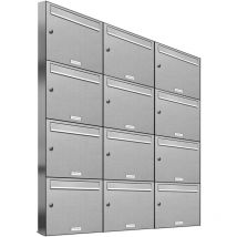 12er Edelstahl Briefkasten Anlage 12 Fach Wandbriefkasten Postkasten