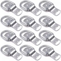 Osuper - 12er-Pack D-Ring-Zurrgurte, 1/4-Zoll-D-Ringe, Anker-Zurrring für Ladungen auf Anhängern, LKWs, Wohnmobilen, Wohnmobilen, Vans, ATVs, SUVs,