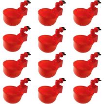Confezione da 12 abbeveratoi per polli con utensile per punzonatura per polli, anatre e altri pollame da cortile Abbeveratoio per polli Abbeveratoio