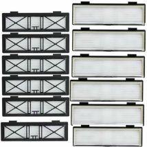 Mumu - 12er-Pack verbundene Filter für Neato Botvac, Neato Botvac, Connected Series D80 D5 D3 D85 D7 mit kostenloser Reinigungsbürste