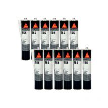 Sika - 12er-Set Fensterkleber flex 555 - Schwarz - 300ml