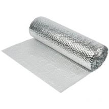 Yuzet - 1.2m x 15m Silver Multi-purpose Double Aluminium Bubble Insulation Foil. Loft, Wall, Home, Caravan, Attic, Garage, Roofs - Silver