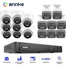 ANNKE 12MP Außenbereich Videoüberwachungssets,16 Kanäle NVR mit 16X 12MP PoE Kamera Farbnachtsicht Aufzeichnung 24/7 Überwachungskamera Set 8 Tower+8