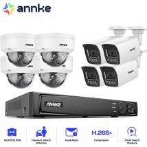 ANNKE 12MP Videoüberwachungssets Außenbereich,16 Kanäle NVR mit 8X 12MP PoE Kamera Farbnachtsicht Bewegungserkennung Überwachungskamera Set 4 Bullet