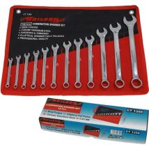 Neilsen - 12PC metric fully polished combination spanner wrench set in case 6-22MM CT1350