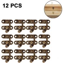 12pcs boîte à bijoux décorative loquet serrure bijoux boîte en bois moraillon loquet crochet - droite loquet boucle - boîte à bijoux en bois loquet