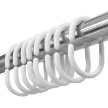 Linghhang - 12pcs crochets de rideau en anneau de rideau de douche en plastique en forme de c pour rideaux de porte, rideaux