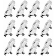 Ousudela - 12Pcs M2 2mm Duplex Wire Rope Clamp Stainless Steel 304 for 2mm Wire Rope Cable Clamp