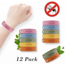 Grid Cool - 12PCS Mosquito Repellent Bracelet for Children Adult Adjustable Mosquito Repellent washed