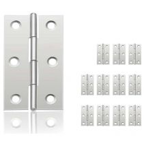 Cyslmuk - 12Pcs Petit Charnières pour Portes, Charnière Inox, diy Charnières de Portes pour Porte Placard Charnière Piano Boîtes à bijoux La Maison