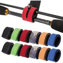 12Pcs Sangles pour Cannes à Pêche, Sangles Ajustables pour Fixer les Cannes à Pêche, Attaches pour Câbles, Accessoire pour Cannes à Pêche, Sangle de