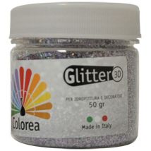 12pz Glitter Prismatici In Polvere Gr.50 - Colore Oro/argento