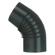 12PZ gomito 45 per stufa a legna porcellanato classic col. nero ï cm. 10