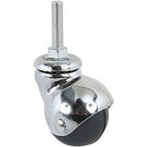 12PZ ruota girevole per mobili cuffia cromata ART.165B MM.40-PERNO M8X15