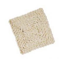 12pz Sottopentola Quadro In Paglia - Cm.18x18 Fantasie Assortite