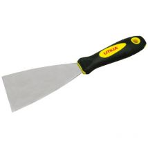 12PZ spatola per stucco inox mod. classico manico in gomma mm. 80