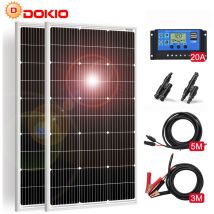 Dokio - 12v 200W Kit de panneaux solaires grille mono pour maison/batterie/camping-car/bateau