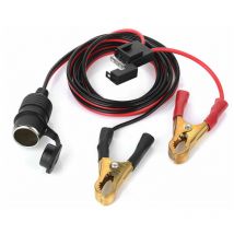 Tonchean Autres pièce de rechange pour voiture,12V 24V femelle voiture allume-cigare prise à batterie pinces crocodiles connecteur 2FT voiture
