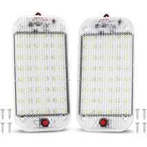 12v Lumières Intérieure À Led Lampe Eclairage Voiture Lumineuse 48 Led Avec Interrupteur Marche/ Arrêt Pour Van Camping Bateau 2 Pièces