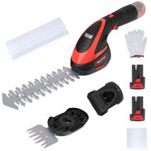 12V pruning shears, 22.0AH batteries + 1 charger,red