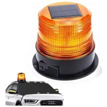 YMYNY Solar-LED-Warnleuchte – USB & Zigarettenanzünder – 3 Modi – Magnetisch – Wasserdicht – 10-15 Stunden Laufzeit