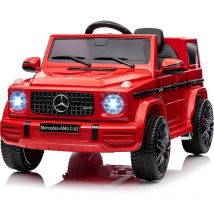 12V Voiture Électrique Enfant,G63 amg Véhicule Électrique, Télécommande de Voiture Électrique, 3 Vitesses, Klaxon, led, Musique, usb, Bluetooth, pour