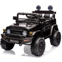 12V Voiture électrique pour Enfants, Toyota sous Licence, avec télécommande, Musique, lumières led, système de Suspension, Double Portes, Ceinture de