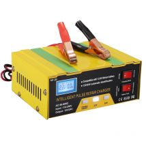 12V/24V Intelligentes Batterieladegerät Impulsreparaturtyp mit Digitalanzeige für Auto-Motorradbatterie EU-Stecker