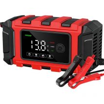 12V6A Chargeur Moto Batterie,Chargeur de Batterie Moto Mainteneur avec Automatique Réparation Fonction et Écran LCD,Chargeur Maintien de Charge Moto