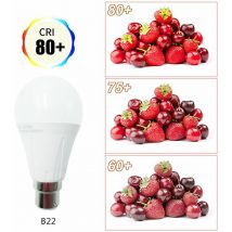 12w led A60 Ball Bulb Daylight 6500K B22 (Pack of 3)