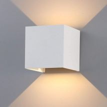 Tonchean - 12W Wandleuchte Innen/Außen, Einstellbarer Abstrahlwinkel, LED-Wandleuchten, Warmweiß 3000K, IP65 Wasserdicht, Wandlampe für Wohnzimmer,