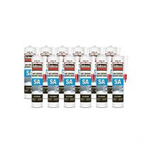 Rubson - 12x cartouches Mastic Sanitaire Pro sa (blanc ou transparent) Blanc: Transparent