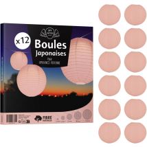 12x Lanterne Papier 40 cm Pêche - Suspension Boule Papier 40 cm (12'') type Lanterne Japonaise pour Decoration Mariage - 12 pièces - Le must de la