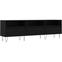 Jinlefu - tv Cabinet Black 150x30x44.5 cm Engineered Wood vidaXL