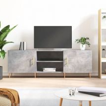 Jinlefu - tv Cabinet Concrete Grey 150x30x50 cm Engineered Wood vidaXL