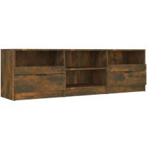 Tv Cabinet Smoked Oak 150x33.5x45 cm Engineered Wood vidaXL