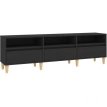 Jinlefu - tv Cabinet Black 150x30x44.5 cm Engineered Wood vidaXL
