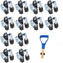 12x Wand Gerätehalter Besenhalter Schaufel Spaten Halterung mit Schrauben