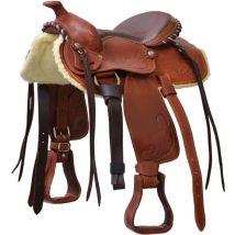 8", Marron: Selle Western Pony