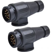 Aiperq - 13-poliger Stecker, 12 v, 13-polig, Anhänger, Wohnwagen, elektrischer Kabelstecker, Adapter, Anhängerkupplung