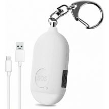 Harry - 130 db Alarme Personnelle d'urgence,Rechargeable Alarme de Sécurité avec led Lampe de Poche Torche Alarme Anti Agression,pour Femme Enfants