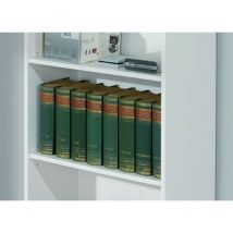 Bücherregal mit drei Regalen, weiße Farbe, 60 x 110 x 30 cm