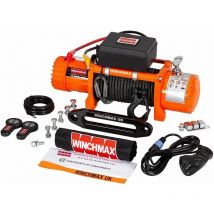 13,500lb (6,123kg) Original Orange 12v Electric Winch. 25m x 10mm Armourline Rope, Twin Wireless Remote Controls.
