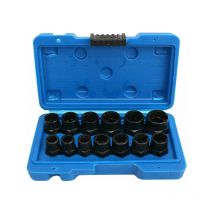 Fontainebleau - 13PCS Jeu de extracteur d'écrous douille∣Coffret de douille extracter de boulon arrondi∣extracteurs de vis à tête
