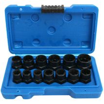 Fontainebleau - 13pcs Jeu De Extracteur D'Écrous Douille∣coffret De Douille Extracter De Boulon Arrondi∣extracteurs De Vis À Tête Hexagonale∣